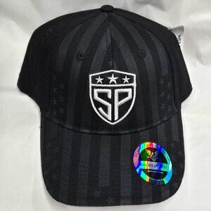 NWT Subtle Patriot USA Black Covert Fitted Patriotic Hat Stars & Stripes $30